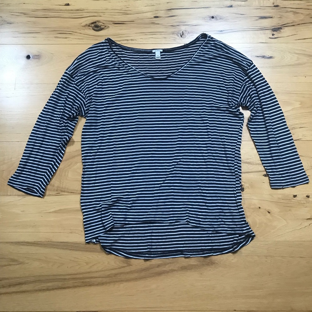 Striped Black and White Women's Top